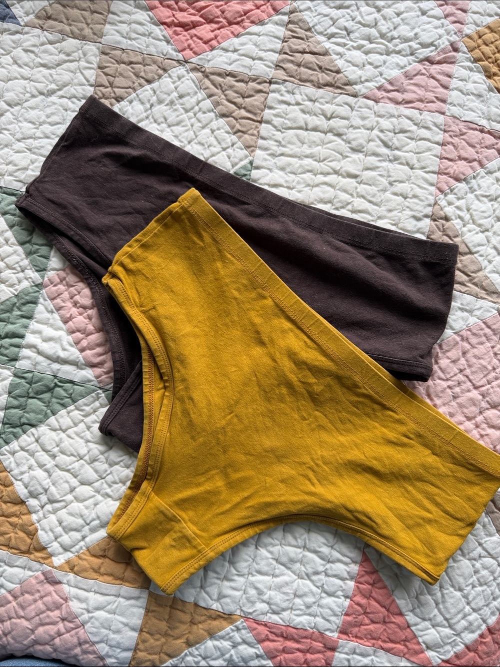 Jungmaven Cotton Stretch Briefs - Mustard and Dark Brown